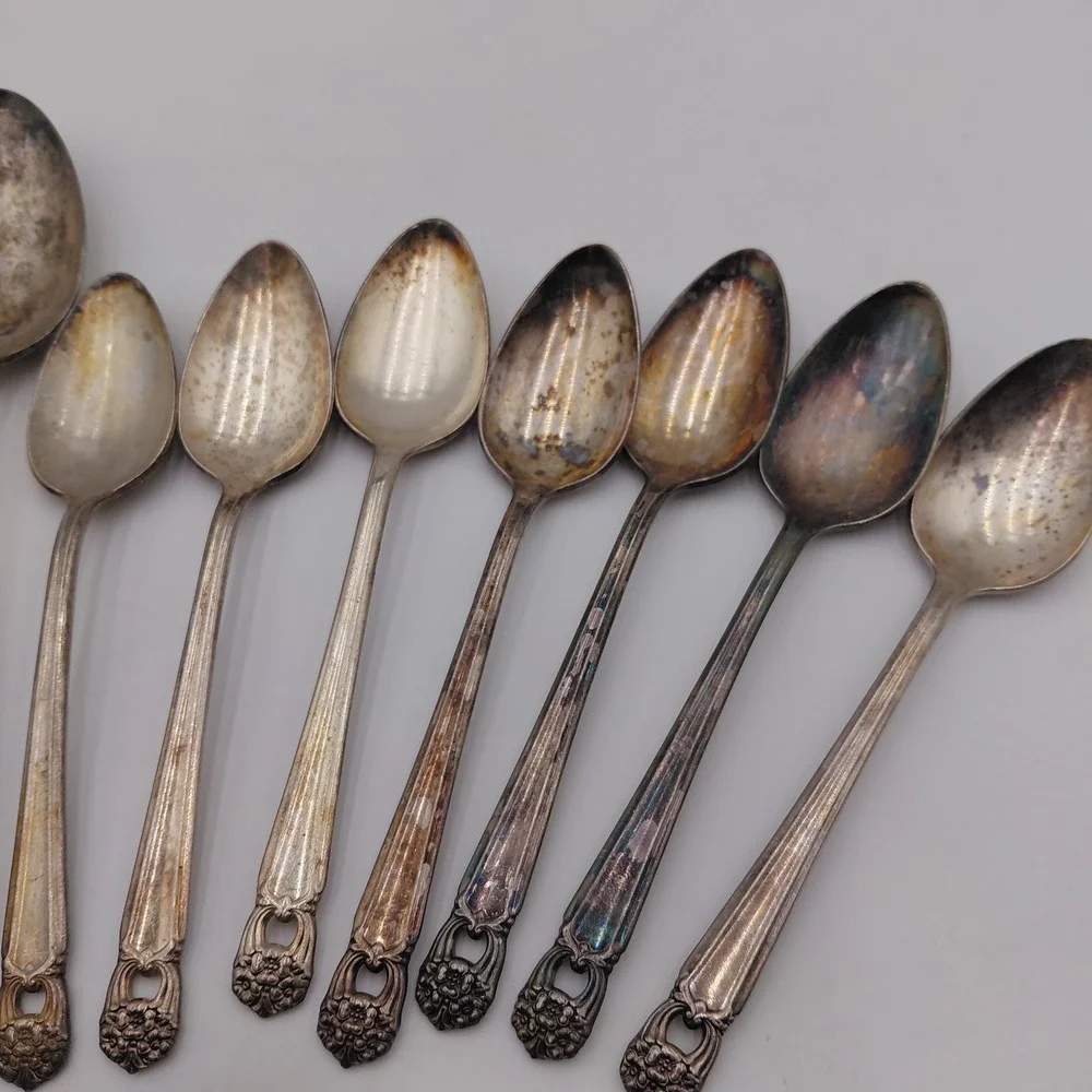 1847 Rogers Bros Eternally Yours Silverplate Flatware Lot 13 Pcs Floral Cut Out